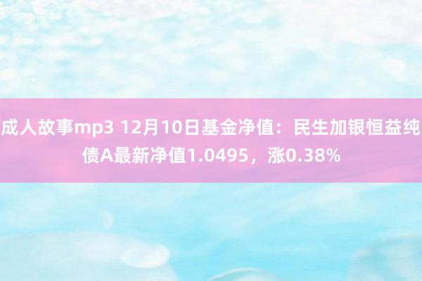 成人故事mp3 12月10日基金净值：民生加银恒益纯债A最新净值1.0495，涨0.38%