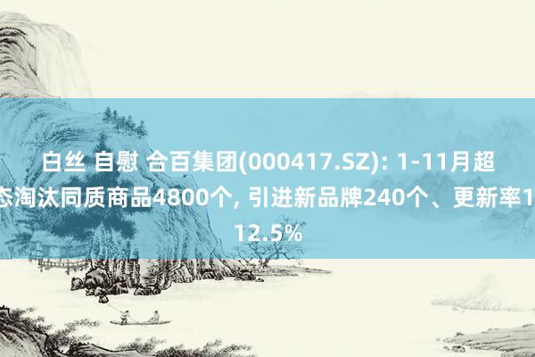 白丝 自慰 合百集团(000417.SZ): 1-11月超市业态淘汰同质商品4800个， 引进新品牌240个、更新率12.5%