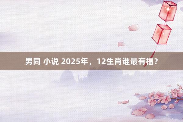 男同 小说 2025年，12生肖谁最有福？