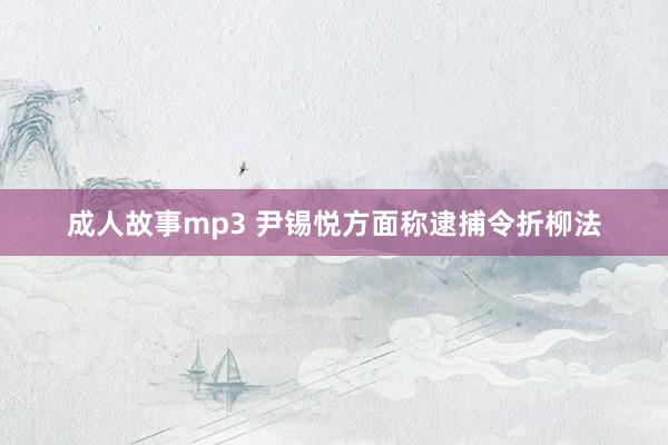 成人故事mp3 尹锡悦方面称逮捕令折柳法