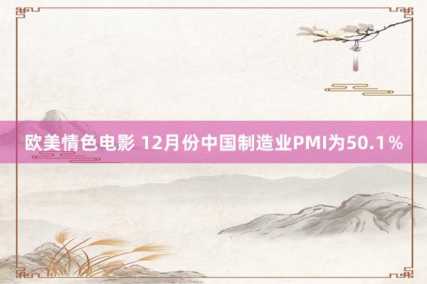 欧美情色电影 12月份中国制造业PMI为50.1％