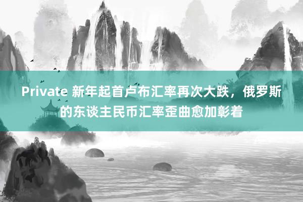 Private 新年起首卢布汇率再次大跌，俄罗斯的东谈主民币汇率歪曲愈加彰着