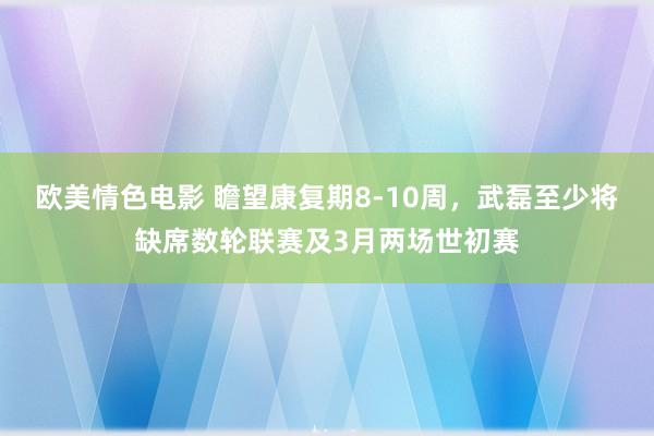 欧美情色电影 瞻望康复期8-10周，武磊至少将缺席数轮联赛及3月两场世初赛