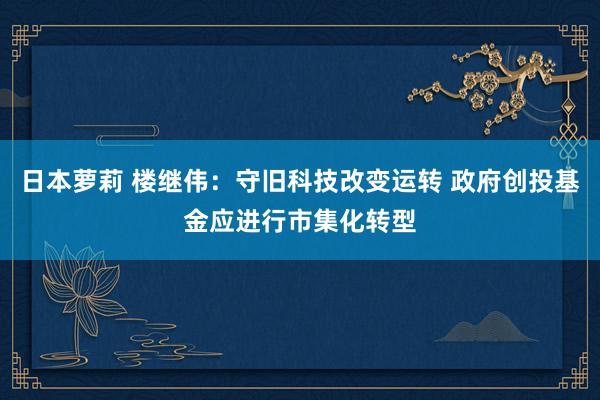 日本萝莉 楼继伟：守旧科技改变运转 政府创投基金应进行市集化转型