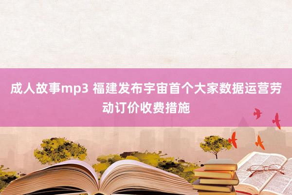 成人故事mp3 福建发布宇宙首个大家数据运营劳动订价收费措施