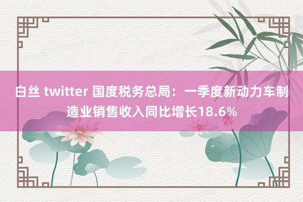 白丝 twitter 国度税务总局：一季度新动力车制造业销售收入同比增长18.6%