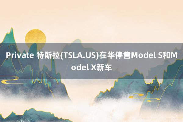 Private 特斯拉(TSLA.US)在华停售Model S和Model X新车
