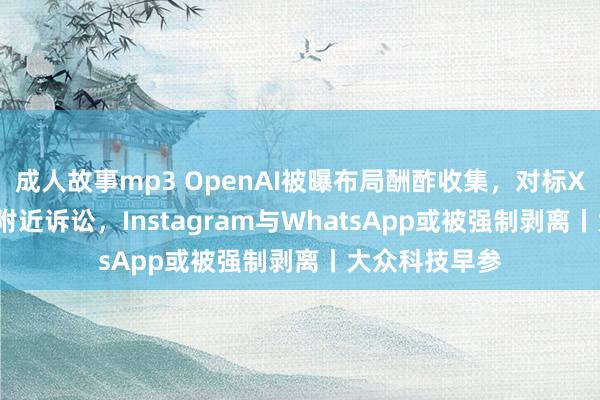 成人故事mp3 OpenAI被曝布局酬酢收集，对标X；Meta遭反附近诉讼，Instagram与WhatsApp或被强制剥离丨大众科技早参