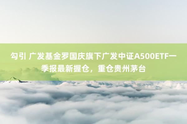 勾引 广发基金罗国庆旗下广发中证A500ETF一季报最新握仓，重仓贵州茅台