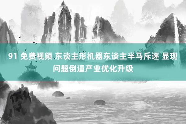 91 免费视频 东谈主形机器东谈主半马斥逐 显现问题倒逼产业优化升级