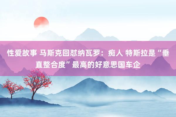 性爱故事 马斯克回怼纳瓦罗：痴人 特斯拉是“垂直整合度”最高的好意思国车企