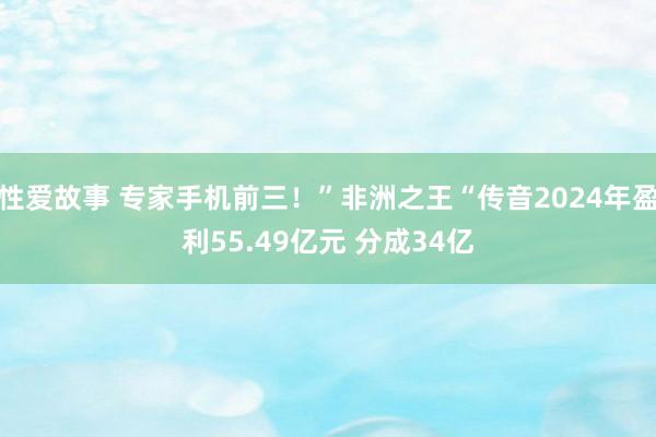 性爱故事 专家手机前三！”非洲之王“传音2024年盈利55.49亿元 分成34亿